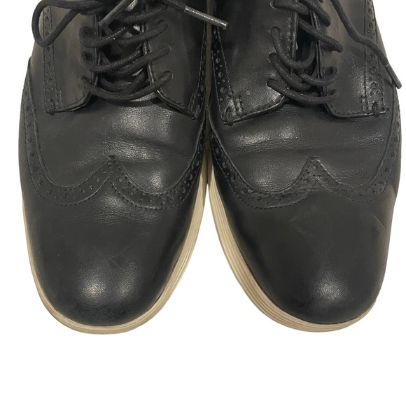 Cole Haan Grand Tour Wing Oxfords Leather Black C29413 Sz 10 M Dress Shoes